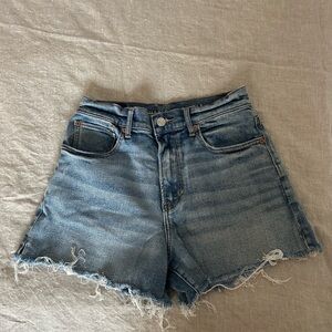 American Eagle Outfitters High Waist Blue Denim Shorts